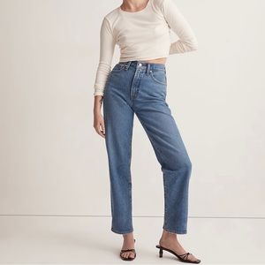 Madewell Perfect Vintage Straight Jean 31 EUC 12 Large XL Spring Summer Denim